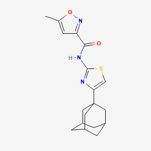 molecular formula C18H21N3O2S B4181549 N-[4-(1-adamantyl)-1,3-thiazol-2-yl]-5-methyl-3-isoxazolecarboxamide 
