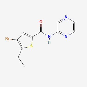 molecular formula C11H10BrN3OS B4181584 4-bromo-5-ethyl-N-2-pyrazinyl-2-thiophenecarboxamide 