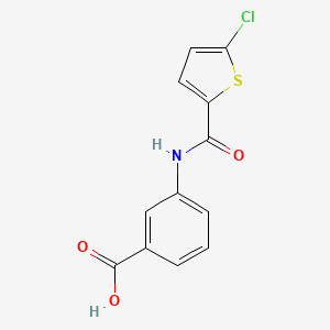 molecular formula C12H8ClNO3S B4181595 3-{[(5-chloro-2-thienyl)carbonyl]amino}benzoic acid 