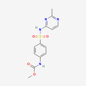 molecular formula C13H14N4O4S B4181606 methyl (4-{[(2-methyl-4-pyrimidinyl)amino]sulfonyl}phenyl)carbamate 