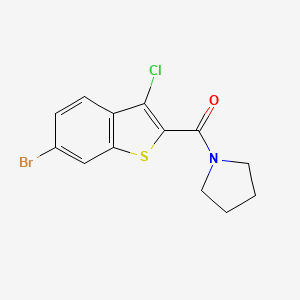 molecular formula C13H11BrClNOS B4181617 1-[(6-bromo-3-chloro-1-benzothien-2-yl)carbonyl]pyrrolidine 