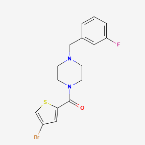 molecular formula C16H16BrFN2OS B4181625 1-[(4-bromo-2-thienyl)carbonyl]-4-(3-fluorobenzyl)piperazine 