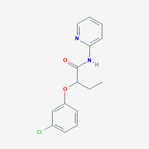 molecular formula C15H15ClN2O2 B4181660 2-(3-chlorophenoxy)-N-2-pyridinylbutanamide 