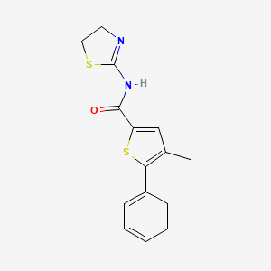 molecular formula C15H14N2OS2 B4181666 N-(4,5-dihydro-1,3-thiazol-2-yl)-4-methyl-5-phenyl-2-thiophenecarboxamide 