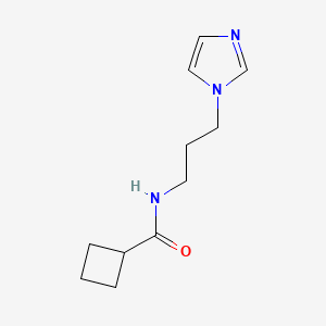 molecular formula C11H17N3O B4181674 N-[3-(1H-imidazol-1-yl)propyl]cyclobutanecarboxamide 