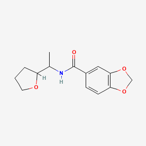 N-[1-(tetrahydro-2-furanyl)ethyl]-1,3-benzodioxole-5-carboxamide