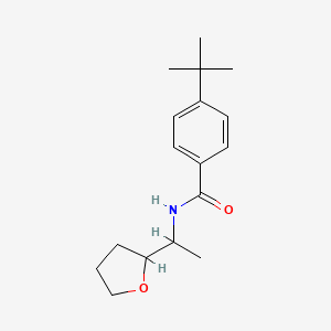 molecular formula C17H25NO2 B4181700 4-tert-butyl-N-[1-(tetrahydro-2-furanyl)ethyl]benzamide 
