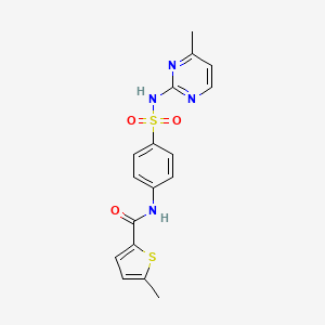 molecular formula C17H16N4O3S2 B4181718 5-methyl-N-(4-{[(4-methyl-2-pyrimidinyl)amino]sulfonyl}phenyl)-2-thiophenecarboxamide 