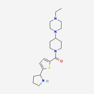 molecular formula C20H32N4OS B4181725 1-ethyl-4-(1-{[5-(2-pyrrolidinyl)-2-thienyl]carbonyl}-4-piperidinyl)piperazine bis(trifluoroacetate) 