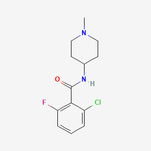 molecular formula C13H16ClFN2O B4181727 2-chloro-6-fluoro-N-(1-methyl-4-piperidinyl)benzamide 