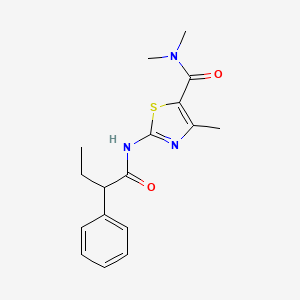 N,N,4-trimethyl-2-[(2-phenylbutanoyl)amino]-1,3-thiazole-5-carboxamide