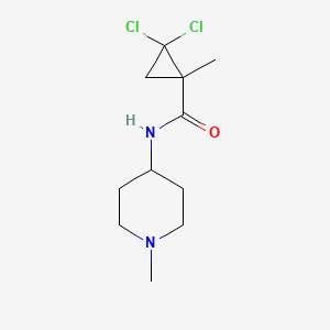 molecular formula C11H18Cl2N2O B4181763 2,2-dichloro-1-methyl-N-(1-methyl-4-piperidinyl)cyclopropanecarboxamide 