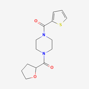 molecular formula C14H18N2O3S B4181816 1-(tetrahydro-2-furanylcarbonyl)-4-(2-thienylcarbonyl)piperazine 