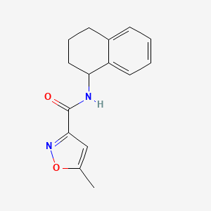 molecular formula C15H16N2O2 B4181823 5-methyl-N-(1,2,3,4-tetrahydro-1-naphthalenyl)-3-isoxazolecarboxamide 