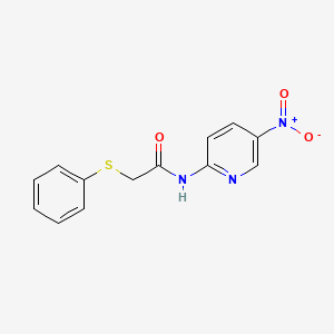 molecular formula C13H11N3O3S B4181834 N-(5-nitro-2-pyridinyl)-2-(phenylthio)acetamide 