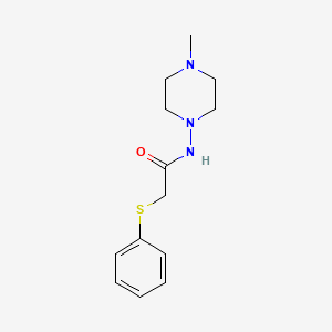 molecular formula C13H19N3OS B4181843 N-(4-methyl-1-piperazinyl)-2-(phenylthio)acetamide 