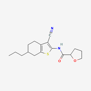 molecular formula C17H22N2O2S B4181891 N-(3-cyano-6-propyl-4,5,6,7-tetrahydro-1-benzothien-2-yl)tetrahydro-2-furancarboxamide 