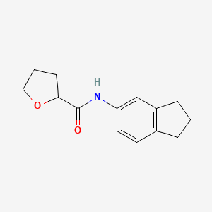molecular formula C14H17NO2 B4181920 N-(2,3-dihydro-1H-inden-5-yl)tetrahydro-2-furancarboxamide 