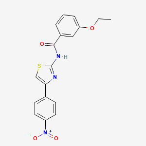 molecular formula C18H15N3O4S B4181924 3-ethoxy-N-[4-(4-nitrophenyl)-1,3-thiazol-2-yl]benzamide 
