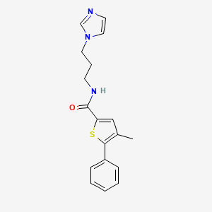 molecular formula C18H19N3OS B4181933 N-[3-(1H-imidazol-1-yl)propyl]-4-methyl-5-phenyl-2-thiophenecarboxamide 