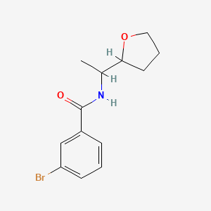 molecular formula C13H16BrNO2 B4181946 3-bromo-N-[1-(tetrahydro-2-furanyl)ethyl]benzamide 