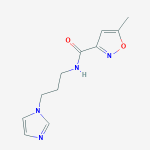 molecular formula C11H14N4O2 B4181947 N-[3-(1H-imidazol-1-yl)propyl]-5-methyl-3-isoxazolecarboxamide 