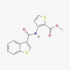 molecular formula C15H11NO3S2 B4181967 methyl 3-[(1-benzothien-3-ylcarbonyl)amino]-2-thiophenecarboxylate 