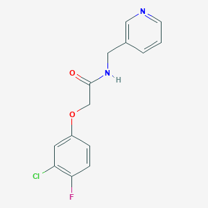 2-(3-chloro-4-fluorophenoxy)-N-(3-pyridinylmethyl)acetamide