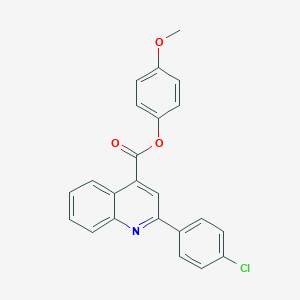 molecular formula C23H16ClNO3 B418197 4-Methoxyphenyl 2-(4-chlorophenyl)-4-quinolinecarboxylate 