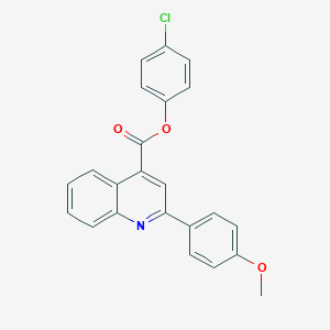 molecular formula C23H16ClNO3 B418198 4-Chlorophenyl 2-(4-methoxyphenyl)-4-quinolinecarboxylate 