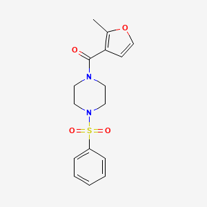 molecular formula C16H18N2O4S B4181989 1-(2-methyl-3-furoyl)-4-(phenylsulfonyl)piperazine 