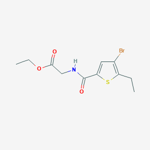 molecular formula C11H14BrNO3S B4181999 ethyl N-[(4-bromo-5-ethyl-2-thienyl)carbonyl]glycinate 