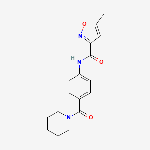 5-methyl-N-[4-(1-piperidinylcarbonyl)phenyl]-3-isoxazolecarboxamide