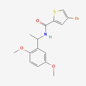 molecular formula C15H16BrNO3S B4182036 4-bromo-N-[1-(2,5-dimethoxyphenyl)ethyl]-2-thiophenecarboxamide 