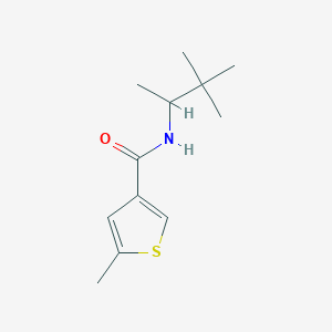 molecular formula C12H19NOS B4182059 5-methyl-N-(1,2,2-trimethylpropyl)-3-thiophenecarboxamide CAS No. 830340-65-3