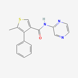 molecular formula C16H13N3OS B4182071 5-methyl-4-phenyl-N-2-pyrazinyl-3-thiophenecarboxamide 