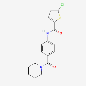 5-chloro-N-[4-(1-piperidinylcarbonyl)phenyl]-2-thiophenecarboxamide