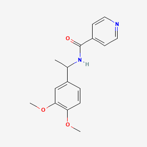 molecular formula C16H18N2O3 B4182093 N-[1-(3,4-dimethoxyphenyl)ethyl]isonicotinamide 