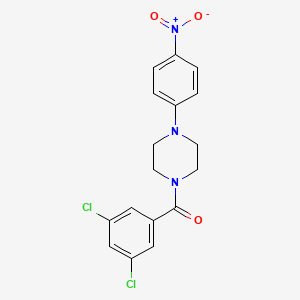 molecular formula C17H15Cl2N3O3 B4182112 1-(3,5-dichlorobenzoyl)-4-(4-nitrophenyl)piperazine 