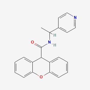 molecular formula C21H18N2O2 B4182138 N-[1-(4-pyridinyl)ethyl]-9H-xanthene-9-carboxamide 