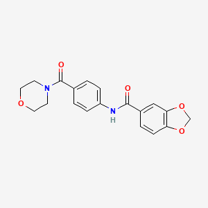 N-[4-(4-morpholinylcarbonyl)phenyl]-1,3-benzodioxole-5-carboxamide