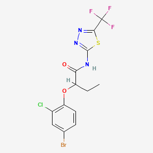 2-(4-bromo-2-chlorophenoxy)-N-[5-(trifluoromethyl)-1,3,4-thiadiazol-2-yl]butanamide