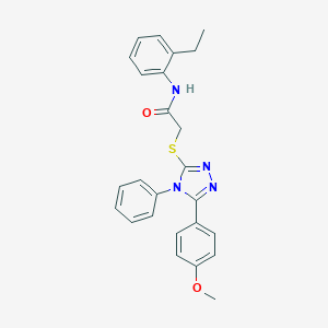 N-(2-ethylphenyl)-2-{[5-(4-methoxyphenyl)-4-phenyl-4H-1,2,4-triazol-3-yl]sulfanyl}acetamide