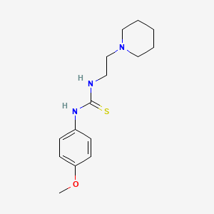 molecular formula C15H23N3OS B4182170 N-(4-methoxyphenyl)-N'-[2-(1-piperidinyl)ethyl]thiourea 