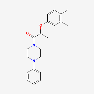 molecular formula C21H26N2O2 B4182177 1-[2-(3,4-dimethylphenoxy)propanoyl]-4-phenylpiperazine 