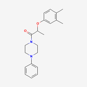 2-(3,4-Dimethylphenoxy)-1-(4-phenylpiperazin-1-yl)propan-1-one