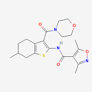 3,5-DIMETHYL-N~4~-[6-METHYL-3-(MORPHOLINOCARBONYL)-4,5,6,7-TETRAHYDRO-1-BENZOTHIOPHEN-2-YL]-4-ISOXAZOLECARBOXAMIDE