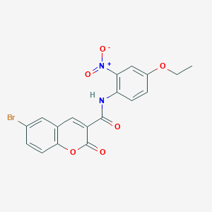 molecular formula C18H13BrN2O6 B4182235 6-bromo-N-(4-ethoxy-2-nitrophenyl)-2-oxo-2H-chromene-3-carboxamide 