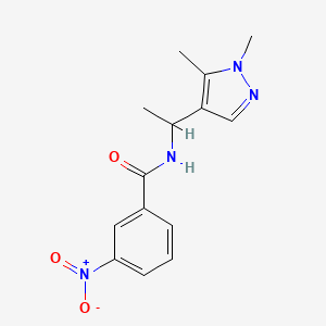 N-[1-(1,5-dimethyl-1H-pyrazol-4-yl)ethyl]-3-nitrobenzamide