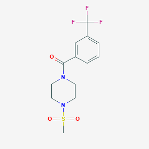 molecular formula C13H15F3N2O3S B4182243 1-(methylsulfonyl)-4-[3-(trifluoromethyl)benzoyl]piperazine 